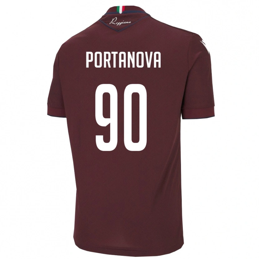 Danxen Damen Manolo Portanova #90 Burgund Weiß Heimtrikot Trikot 2025/26 T-Shirt Schweiz