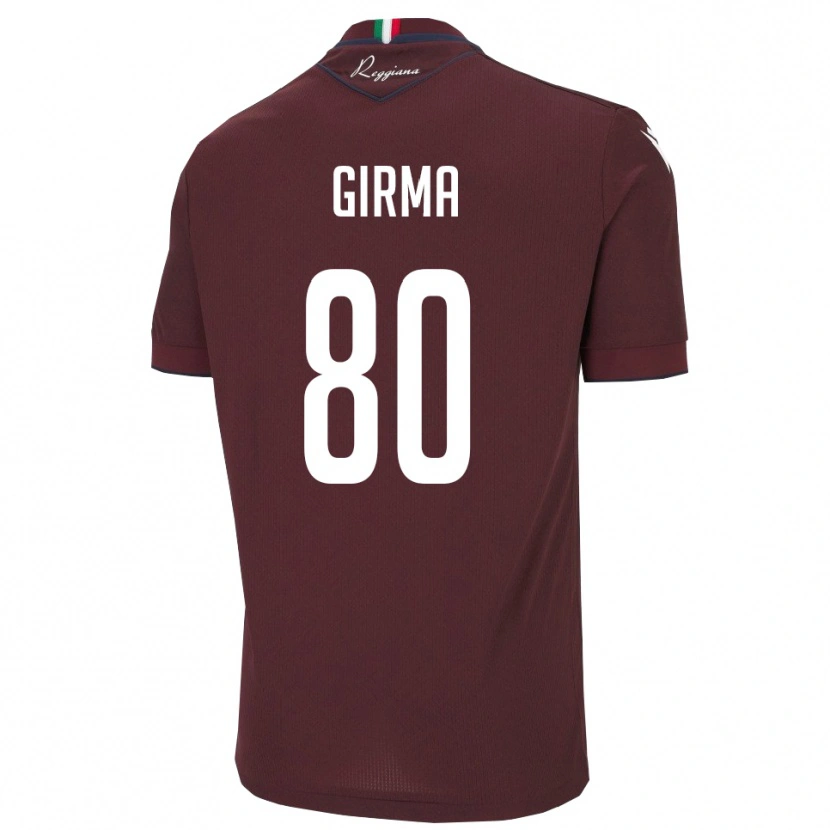 Danxen Damen Natan Girma #80 Burgund Weiß Heimtrikot Trikot 2025/26 T-Shirt Schweiz