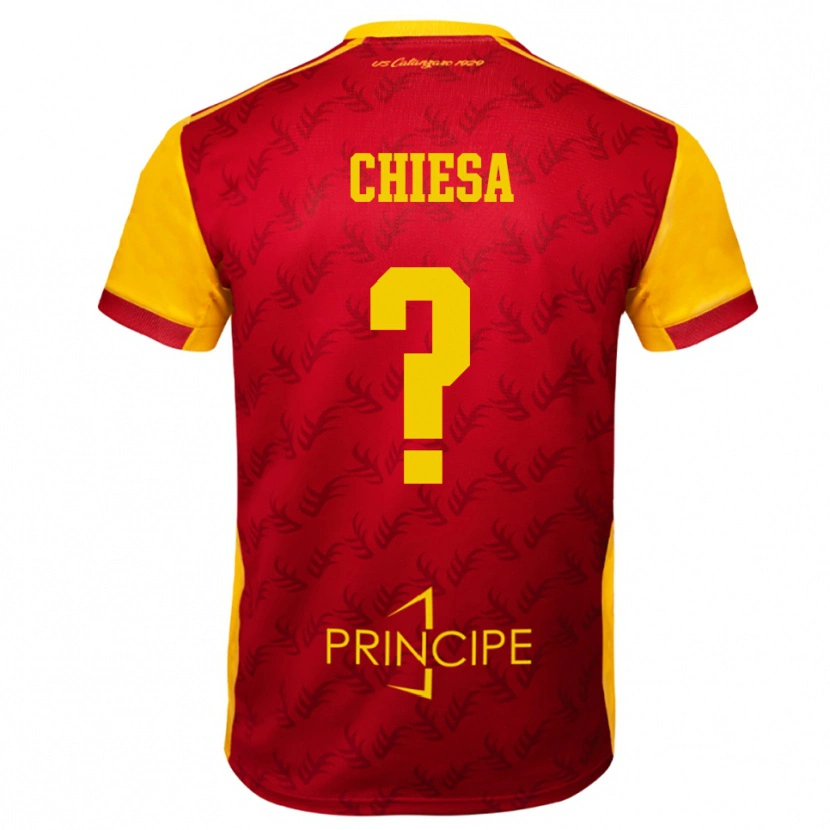 Danxen Damen Riccardo Chiesa #0 Gelb Rot Heimtrikot Trikot 2025/26 T-Shirt Schweiz