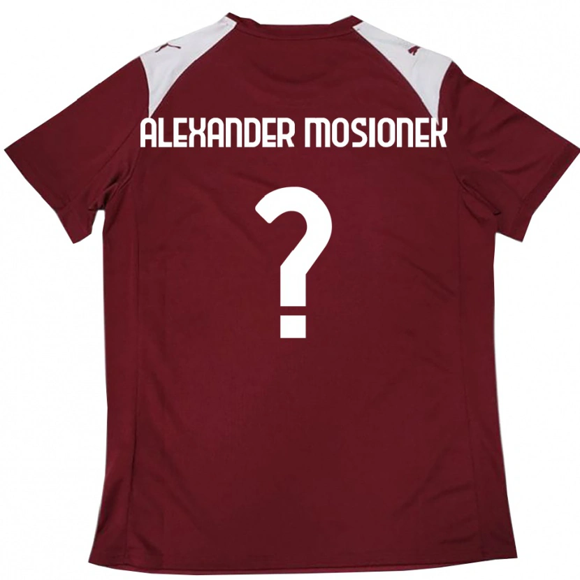 Danxen Damen Kamil Alexander Mosionek #0 Burgunderrot Weiß Heimtrikot Trikot 2025/26 T-Shirt Schweiz