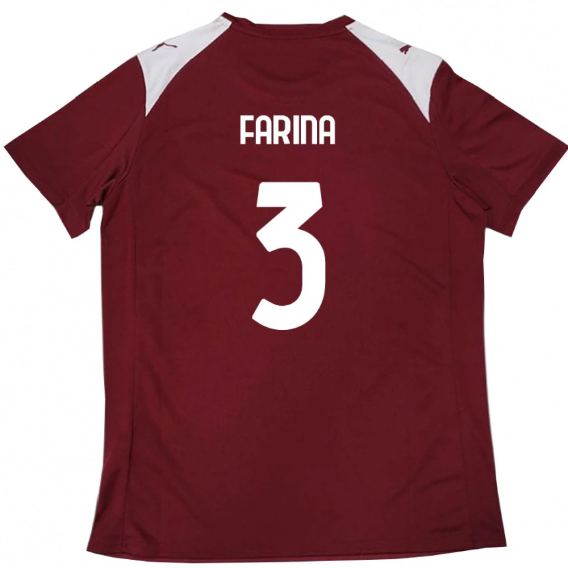 Danxen Damen Alfredo Farina #3 Burgunderrot Weiß Heimtrikot Trikot 2025/26 T-Shirt Schweiz