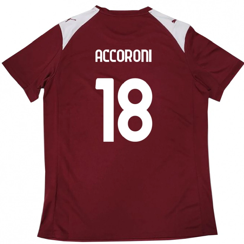 Danxen Damen Nicolas Accoroni #18 Burgunderrot Weiß Heimtrikot Trikot 2025/26 T-Shirt Schweiz