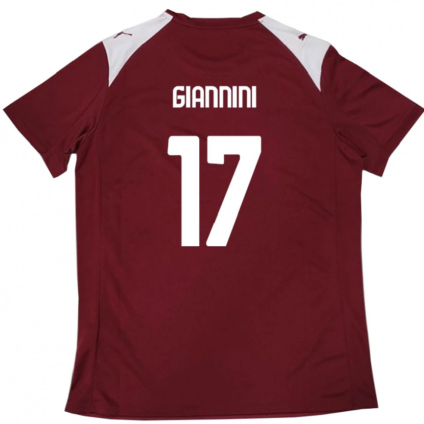Danxen Damen Emanuele Giannini #17 Burgunderrot Weiß Heimtrikot Trikot 2025/26 T-Shirt Schweiz