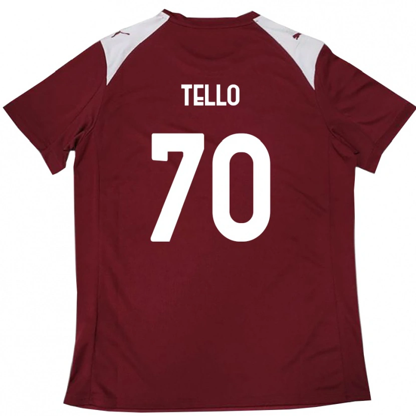 Danxen Damen Andrés Tello #70 Burgunderrot Weiß Heimtrikot Trikot 2025/26 T-Shirt Schweiz
