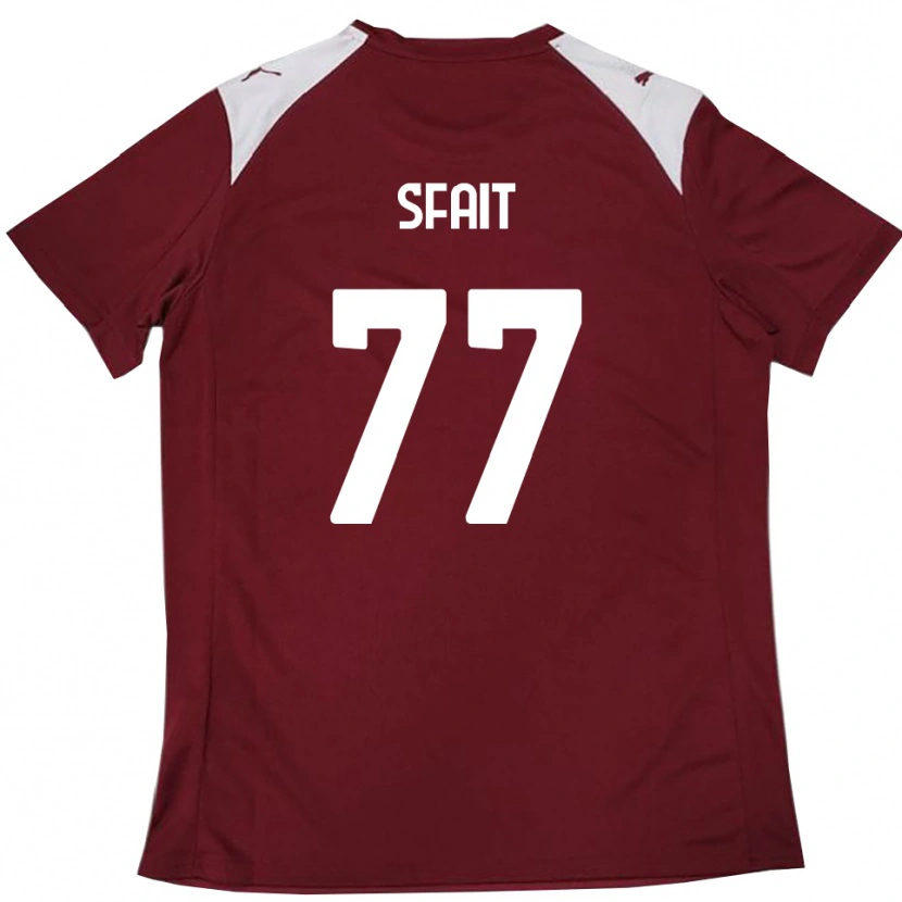 Danxen Damen Andres Sfait #77 Burgunderrot Weiß Heimtrikot Trikot 2025/26 T-Shirt Schweiz