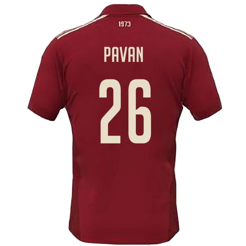 Danxen Damen Nicola Pavan #26 Burgunderrot Weiß Heimtrikot Trikot 2025/26 T-Shirt Schweiz