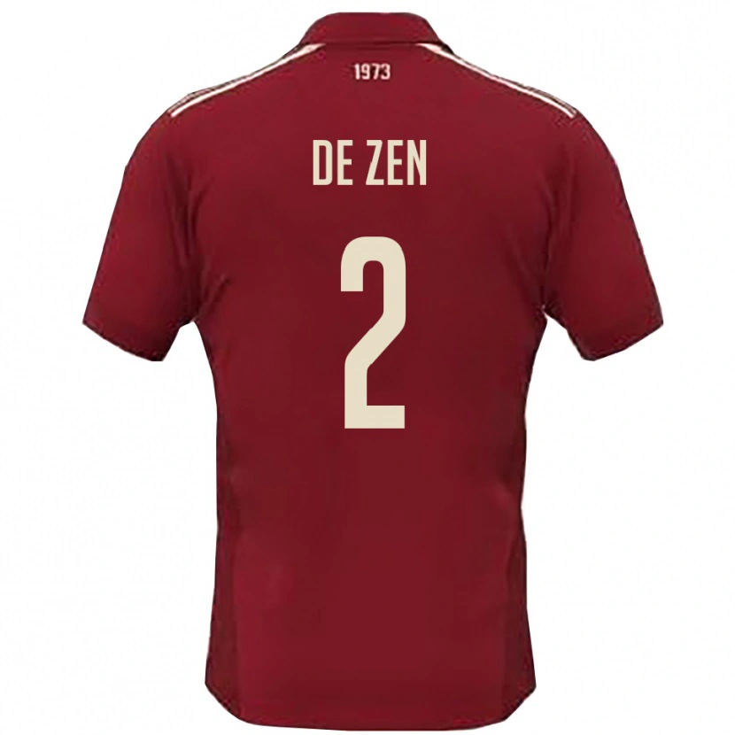 Danxen Damen Riccardo De Zen #2 Burgunderrot Weiß Heimtrikot Trikot 2025/26 T-Shirt Schweiz