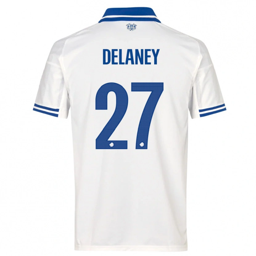 Danxen Damen Thomas Delaney #27 Weiß Blau Heimtrikot Trikot 2025/26 T-Shirt Schweiz