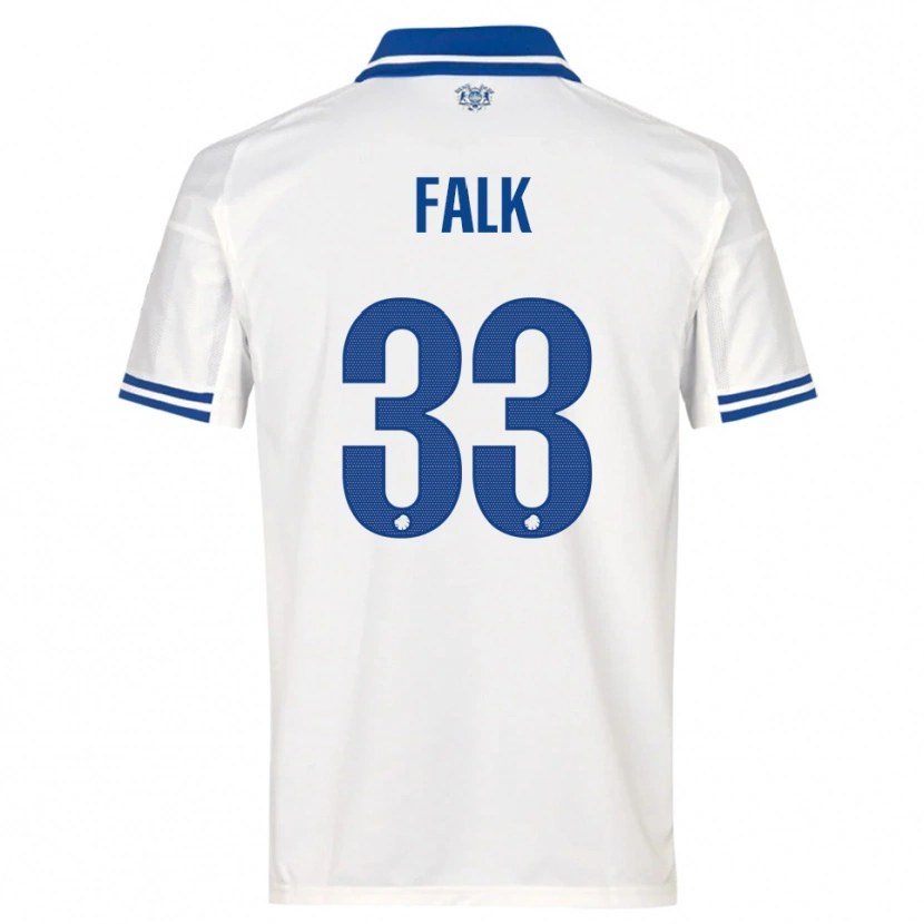 Danxen Damen Rasmus Falk #33 Weiß Blau Heimtrikot Trikot 2025/26 T-Shirt Schweiz