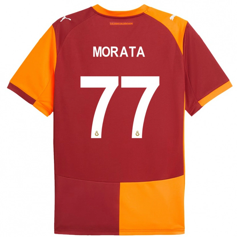 Danxen Damen Álvaro Morata #77 Rot Orange Heimtrikot Trikot 2025/26 T-Shirt Schweiz
