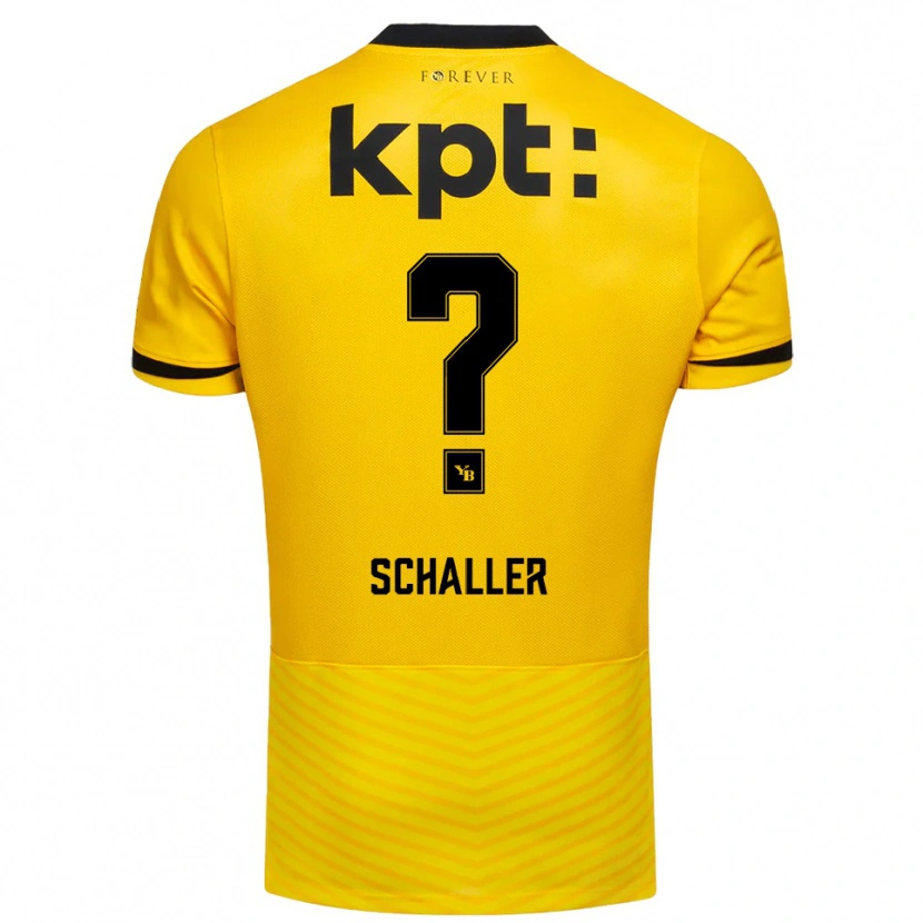 Danxen Damen Emilio Schaller #0 Gelb Schwarz Heimtrikot Trikot 2025/26 T-Shirt Schweiz