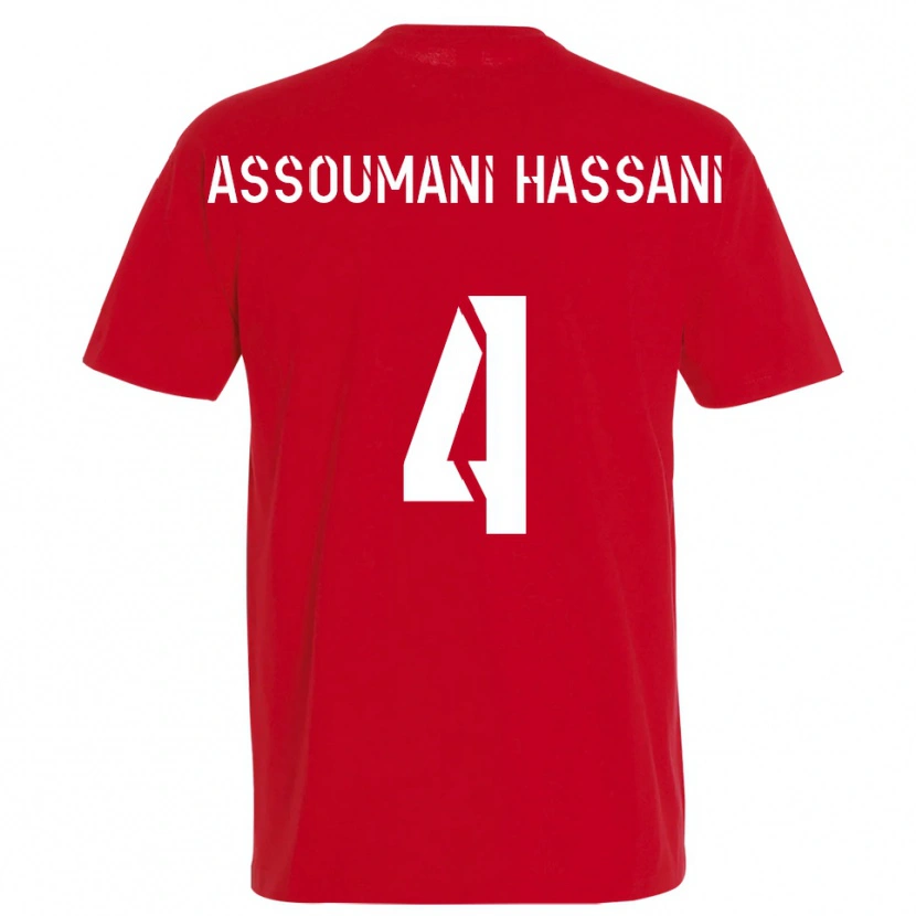 Danxen Damen Nassim Assoumani Hassani #4 Rot Gelb Heimtrikot Trikot 2025/26 T-Shirt Schweiz