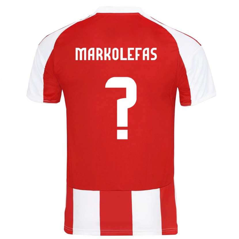 Danxen Damen Nikolaos Markolefas #0 Rot Weiß Heimtrikot Trikot 2025/26 T-Shirt Schweiz