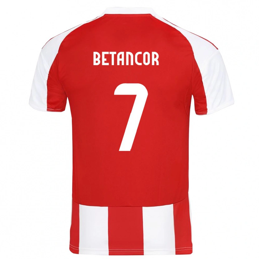 Danxen Damen Jefté Betancor #7 Rot Weiß Heimtrikot Trikot 2025/26 T-Shirt Schweiz