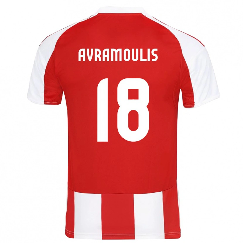 Danxen Damen Nikolaos Avramoulis #18 Rot Weiß Heimtrikot Trikot 2025/26 T-Shirt Schweiz