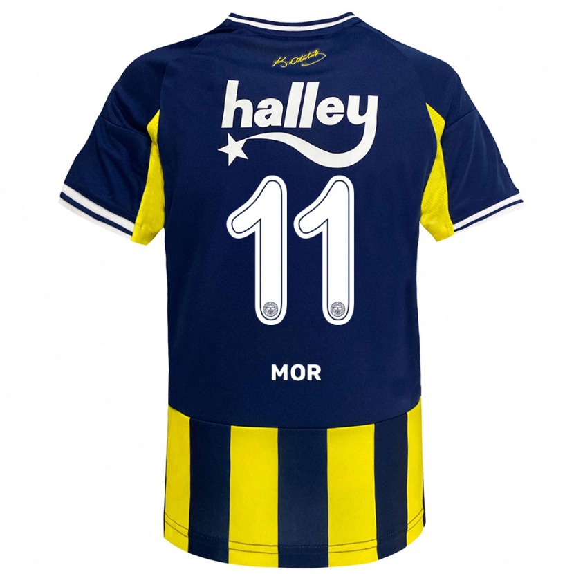 Danxen Damen Emre Mor #11 Gelb Marineblau Weiß Heimtrikot Trikot 2025/26 T-Shirt Schweiz