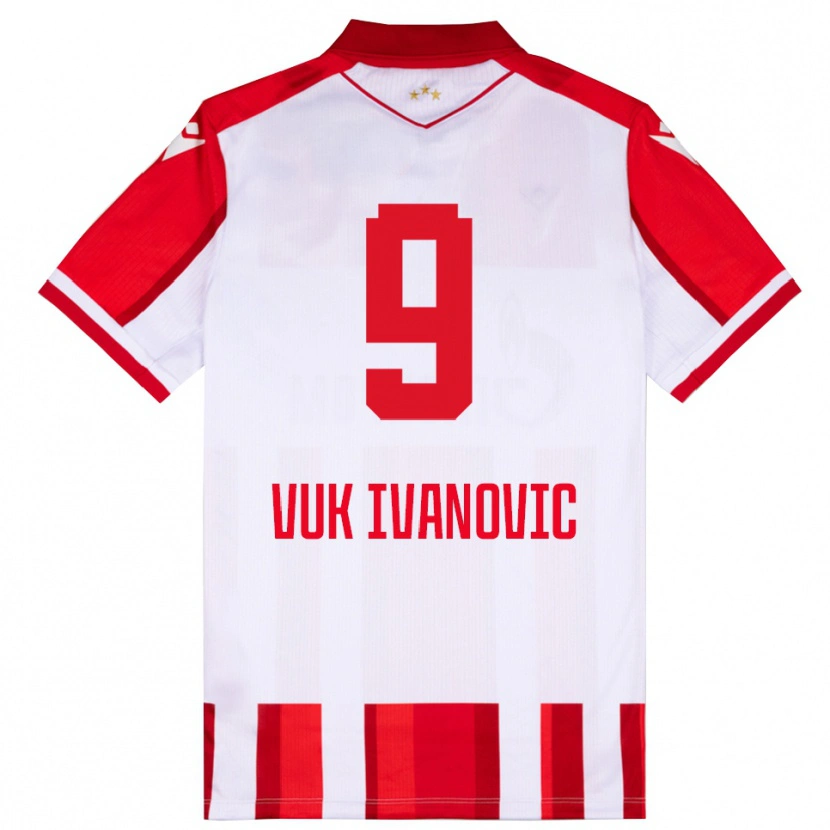 Danxen Damen Vuk Ivanovic #9 Rot Weiß Heimtrikot Trikot 2025/26 T-Shirt Schweiz