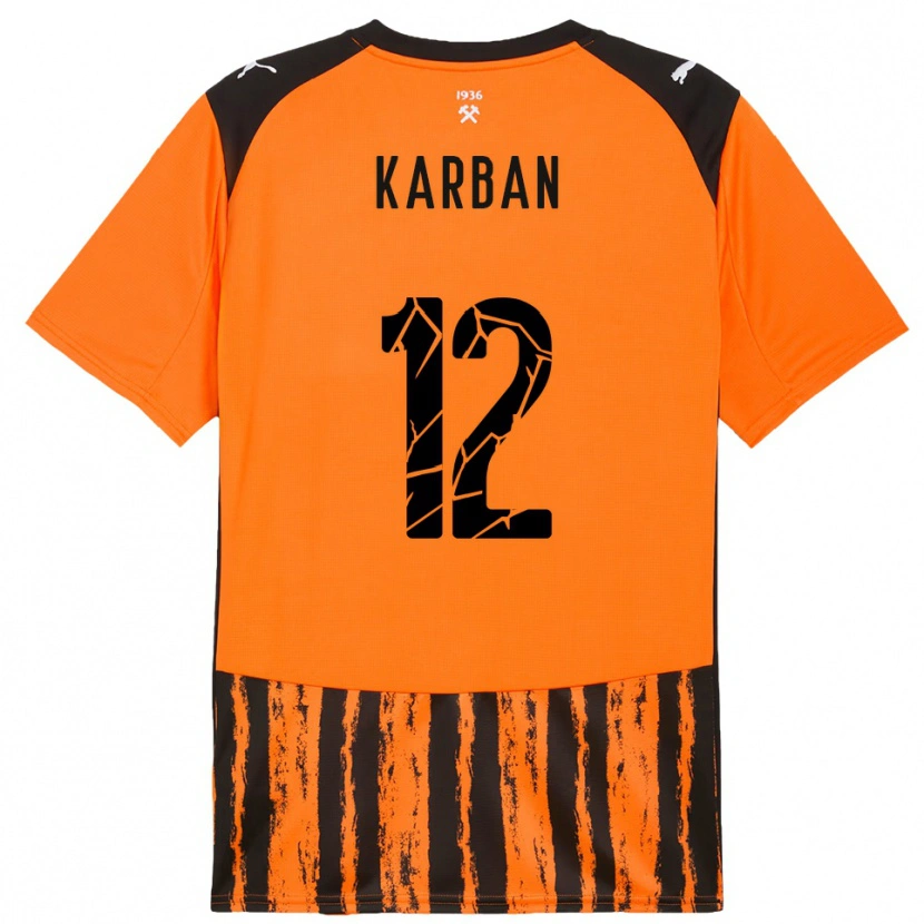Danxen Damen Yevheniia Karban #12 Orange Schwarz Heimtrikot Trikot 2025/26 T-Shirt Schweiz