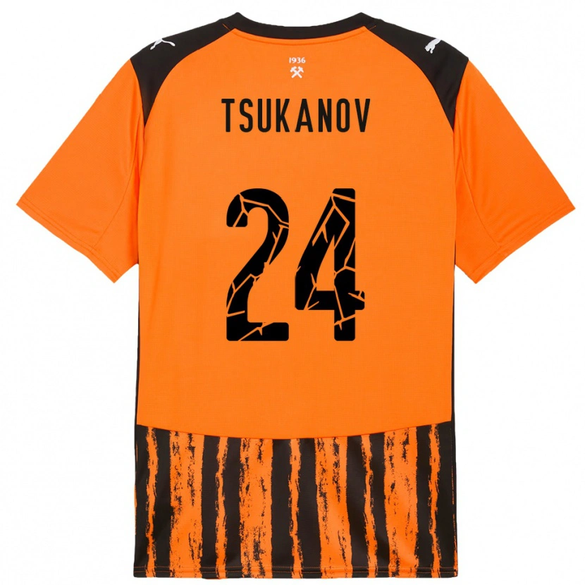 Danxen Damen Viktor Tsukanov #24 Orange Schwarz Heimtrikot Trikot 2025/26 T-Shirt Schweiz