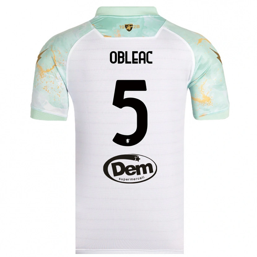 Danxen Damen Matteo Obleac #5 Weiß Schwarz Auswärtstrikot Trikot 2025/26 T-Shirt Schweiz