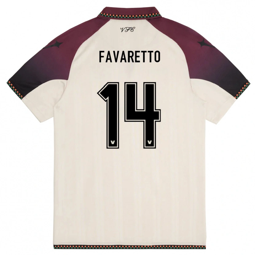 Danxen Damen Alessio Favaretto #14 Cremefarben Burgund Auswärtstrikot Trikot 2025/26 T-Shirt Schweiz