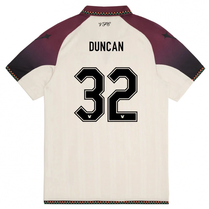 Danxen Damen Alfred Duncan #32 Cremefarben Burgund Auswärtstrikot Trikot 2025/26 T-Shirt Schweiz