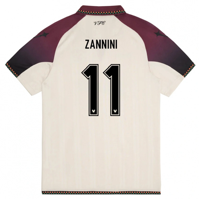 Danxen Damen Sofia Zannini #11 Cremefarben Burgund Auswärtstrikot Trikot 2025/26 T-Shirt Schweiz