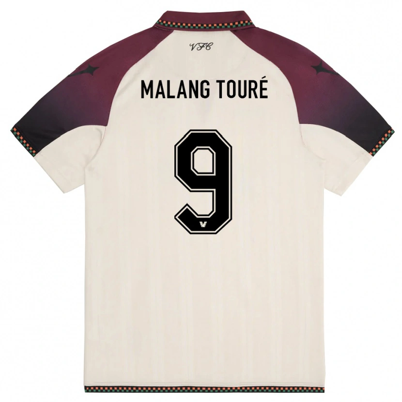 Danxen Damen Mohamed Malang Touré #9 Cremefarben Burgund Auswärtstrikot Trikot 2025/26 T-Shirt Schweiz