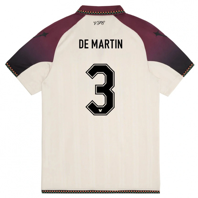 Danxen Damen Lorenzo De Martin #3 Cremefarben Burgund Auswärtstrikot Trikot 2025/26 T-Shirt Schweiz