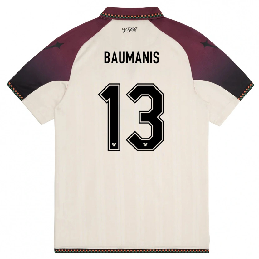 Danxen Damen Kristofers Baumanis #13 Cremefarben Burgund Auswärtstrikot Trikot 2025/26 T-Shirt Schweiz