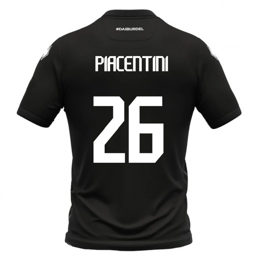 Danxen Damen Matteo Piacentini #26 Schwarz Weiß Auswärtstrikot Trikot 2025/26 T-Shirt Schweiz