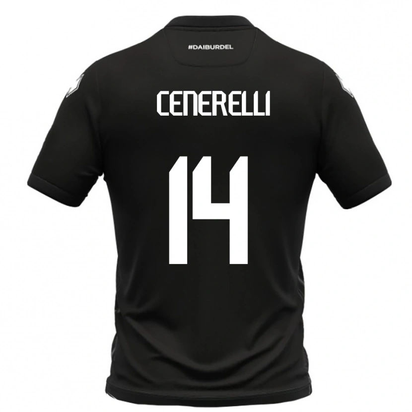 Danxen Damen Alessandro Cenerelli #14 Schwarz Weiß Auswärtstrikot Trikot 2025/26 T-Shirt Schweiz