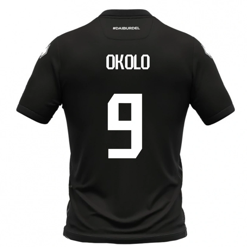 Danxen Damen Daniel Okolo #9 Schwarz Weiß Auswärtstrikot Trikot 2025/26 T-Shirt Schweiz