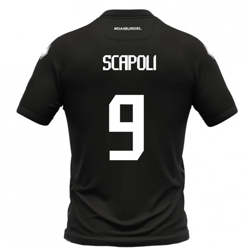 Danxen Damen Francesco Scapoli #9 Schwarz Weiß Auswärtstrikot Trikot 2025/26 T-Shirt Schweiz