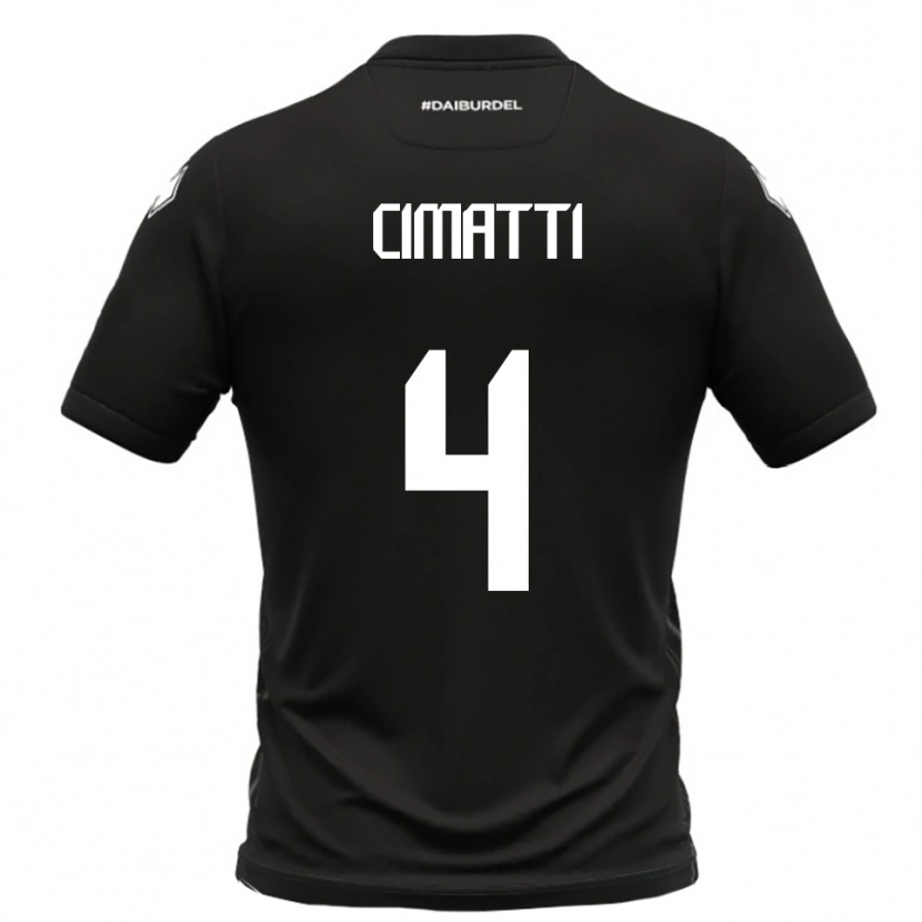 Danxen Damen Edoardo Cimatti #4 Schwarz Weiß Auswärtstrikot Trikot 2025/26 T-Shirt Schweiz