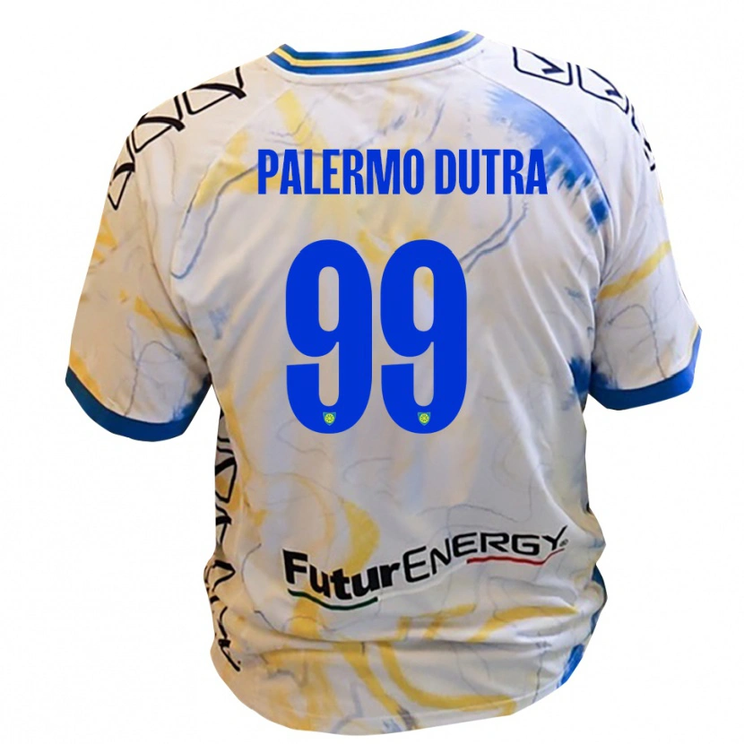 Danxen Damen Ryduan Palermo Dutra #99 Weiß Gelb Blau Auswärtstrikot Trikot 2025/26 T-Shirt Schweiz