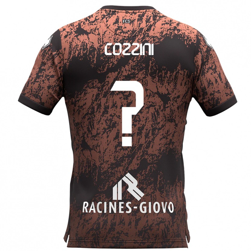 Danxen Damen Filippo Cozzini #0 Braun Schwarz Auswärtstrikot Trikot 2025/26 T-Shirt Schweiz