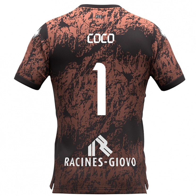 Danxen Damen Lorenzo Coco #1 Braun Schwarz Auswärtstrikot Trikot 2025/26 T-Shirt Schweiz
