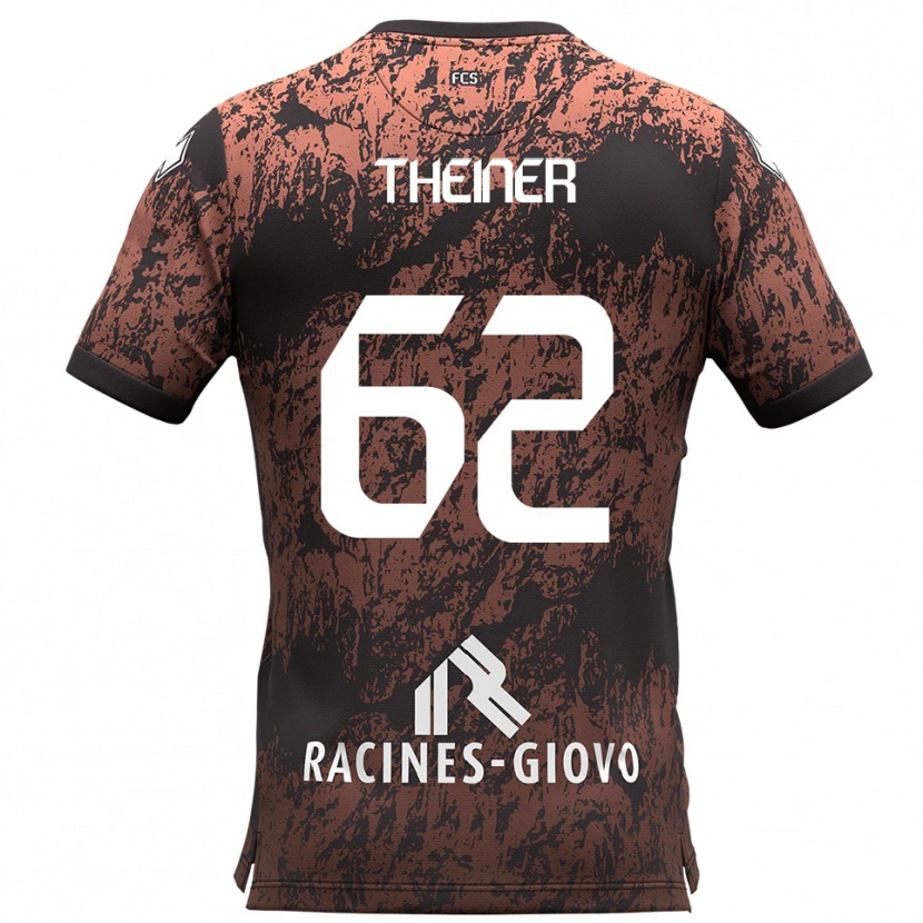 Danxen Damen Daniel Theiner #62 Braun Schwarz Auswärtstrikot Trikot 2025/26 T-Shirt Schweiz
