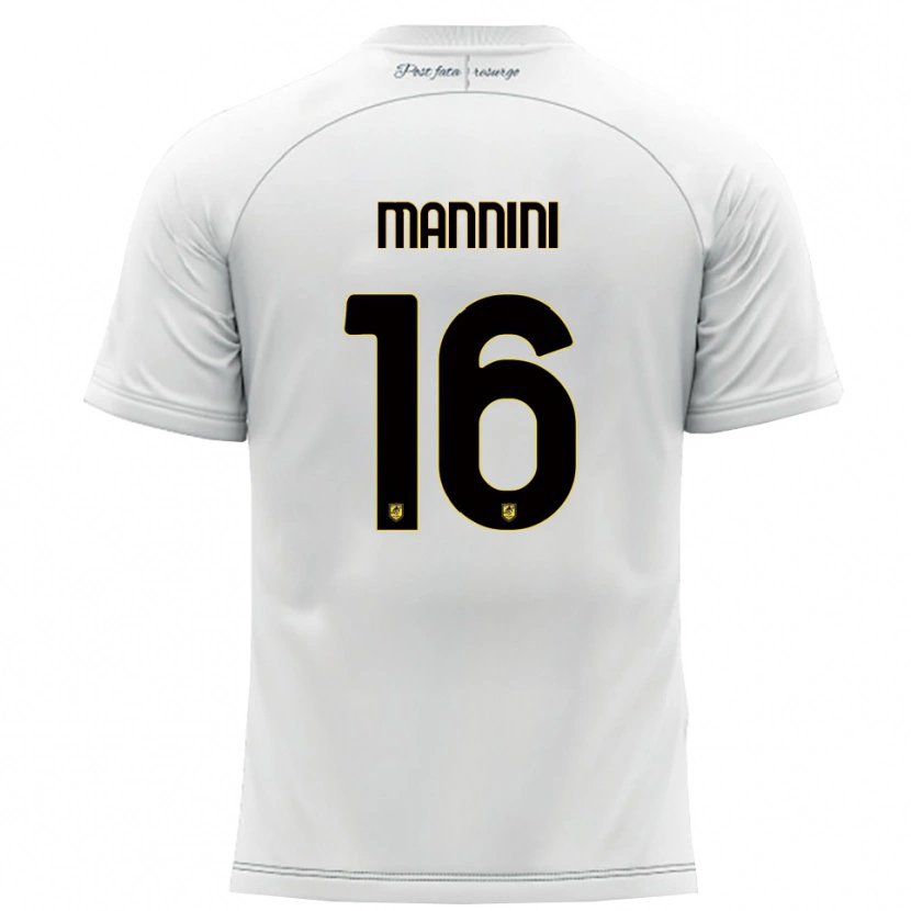 Danxen Damen Mattia Mannini #16 Weiß Gelb Auswärtstrikot Trikot 2025/26 T-Shirt Schweiz