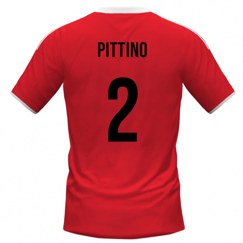 Danxen Damen Tommaso Pittino #2 Rot Weiß Auswärtstrikot Trikot 2025/26 T-Shirt Schweiz