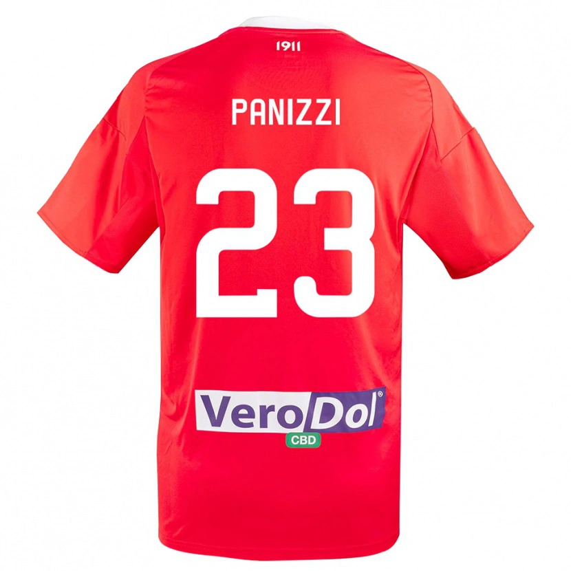 Danxen Damen Erik Panizzi #23 Rot Weiß Auswärtstrikot Trikot 2025/26 T-Shirt Schweiz