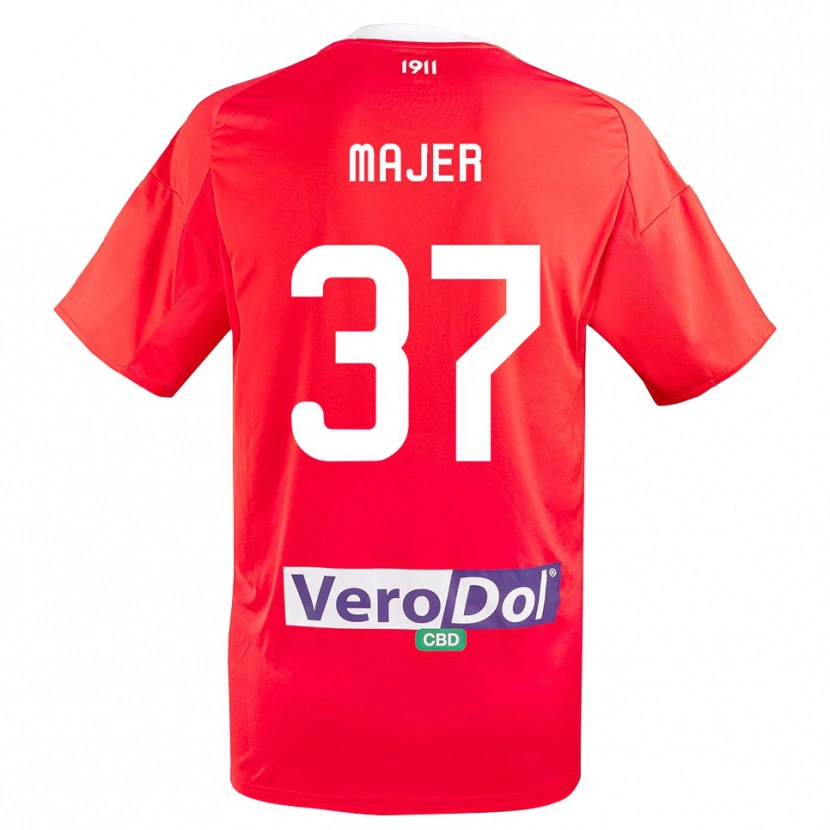Danxen Damen Zan Majer #37 Rot Weiß Auswärtstrikot Trikot 2025/26 T-Shirt Schweiz
