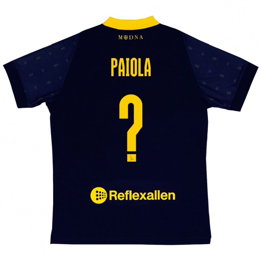 Danxen Damen Andrea Paiola #0 Marineblau Gelb Auswärtstrikot Trikot 2025/26 T-Shirt Schweiz