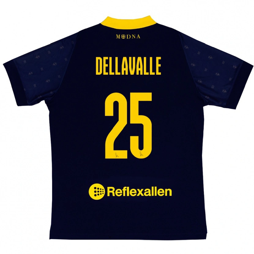 Danxen Damen Alessandro Dellavalle #25 Marineblau Gelb Auswärtstrikot Trikot 2025/26 T-Shirt Schweiz