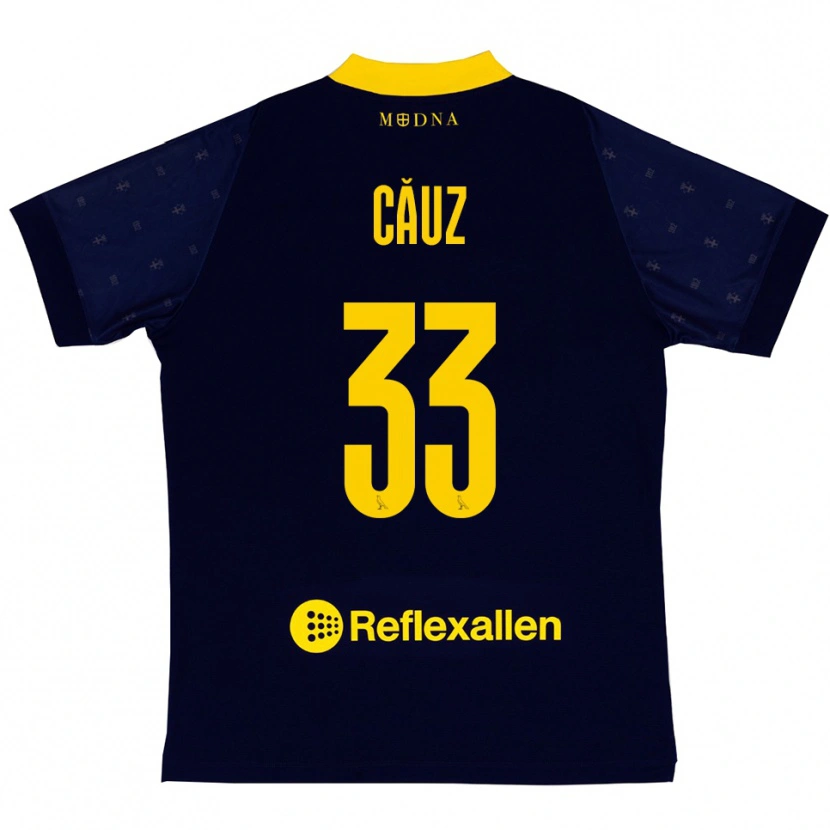 Danxen Damen Cristian Căuz #33 Marineblau Gelb Auswärtstrikot Trikot 2025/26 T-Shirt Schweiz