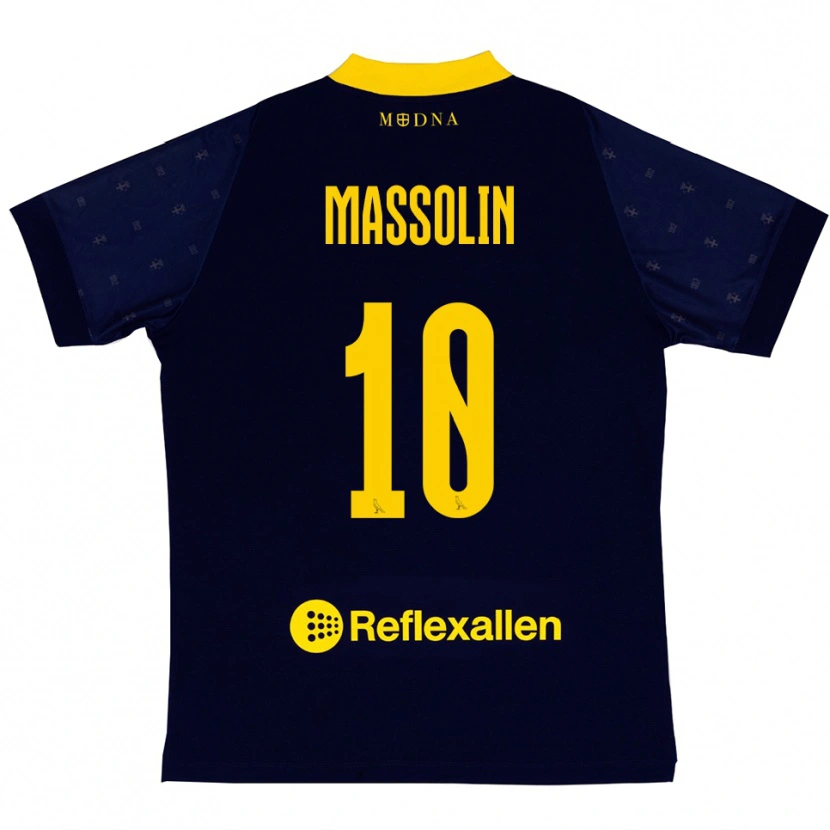 Danxen Damen Yanis Massolin #10 Marineblau Gelb Auswärtstrikot Trikot 2025/26 T-Shirt Schweiz