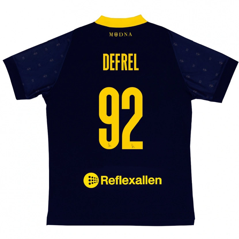 Danxen Damen Grégoire Defrel #92 Marineblau Gelb Auswärtstrikot Trikot 2025/26 T-Shirt Schweiz