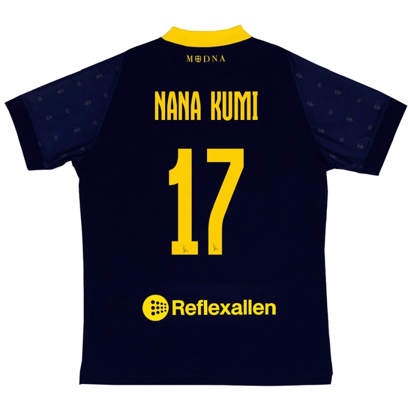 Danxen Damen Ronald Nana Kumi #17 Marineblau Gelb Auswärtstrikot Trikot 2025/26 T-Shirt Schweiz