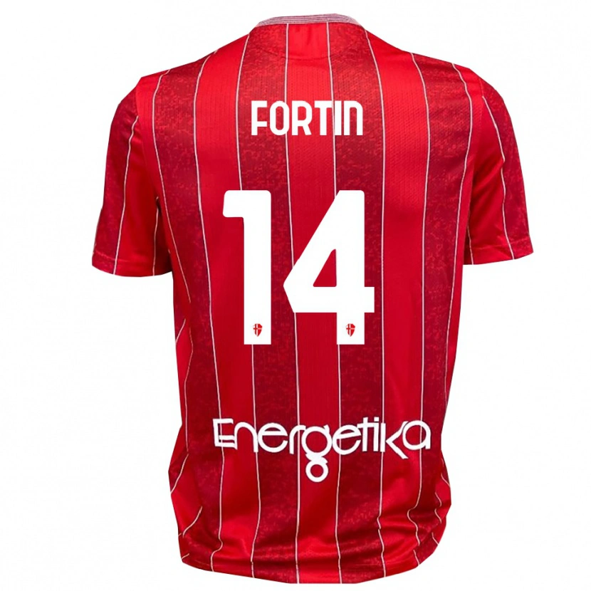 Danxen Damen Mattia Fortin #14 Rot Weiß Auswärtstrikot Trikot 2025/26 T-Shirt Schweiz